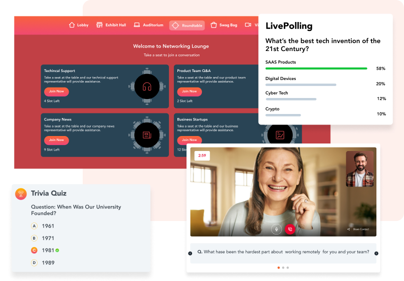 Encourage Conversations with Live Chat, Meetings, & More.