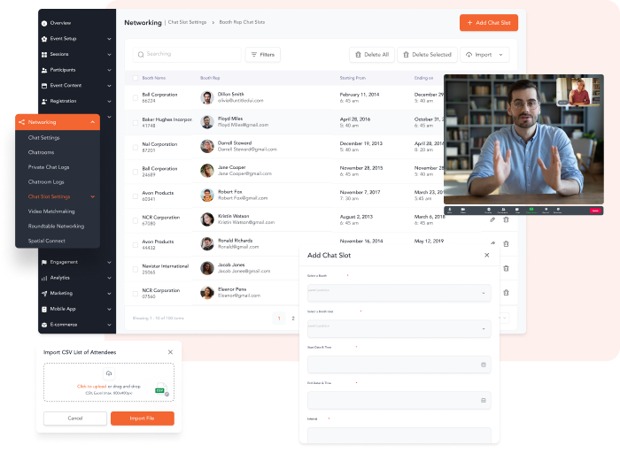 Offer Real-Time Chat & Networking Opportunities.